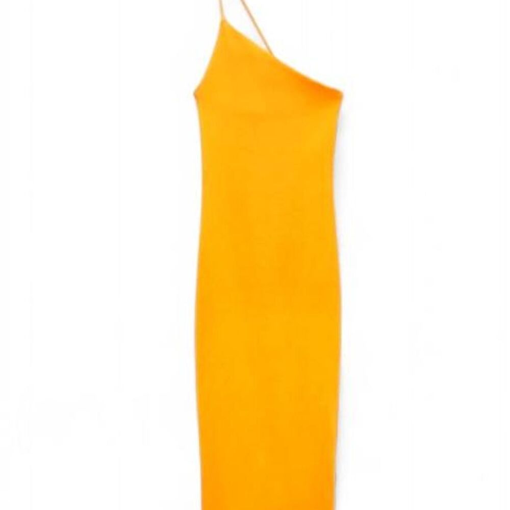 Zara Orange Bodycon Dress Size Small